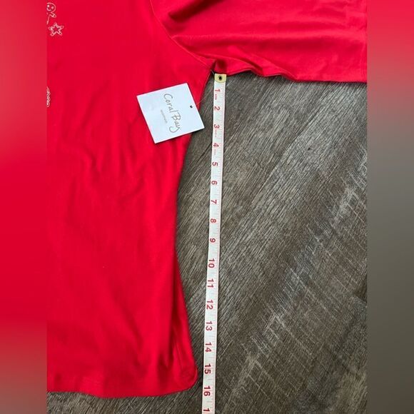 Coral Bay Baking Spirits Bright 3/4 Length Sleeve Top- Size 1X - Picture 6 of 6